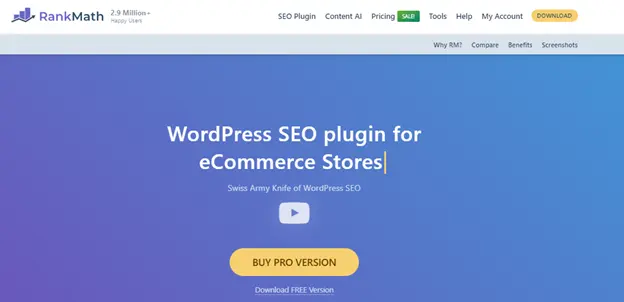WordPress SEO Plugins rank math seo